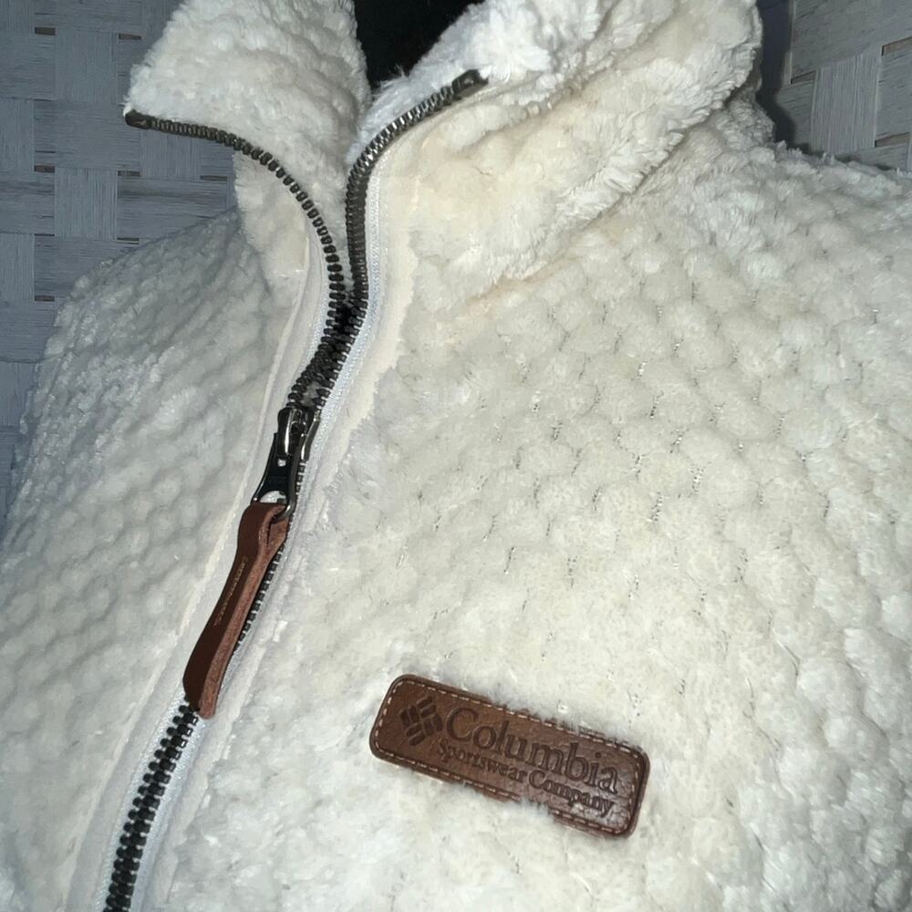 Columbia Women's Fire Side II Sherpa Full Zip Fleece chalk XS - Picture 2 of 10